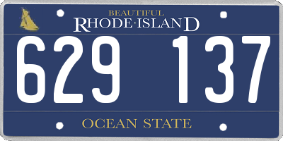 RI license plate 629137