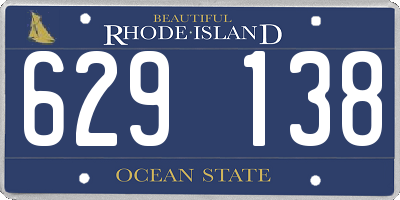 RI license plate 629138