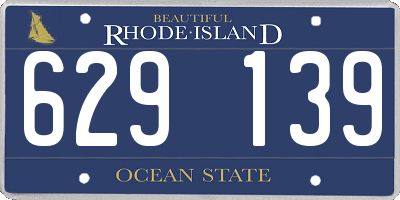 RI license plate 629139