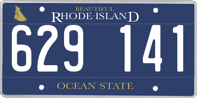 RI license plate 629141