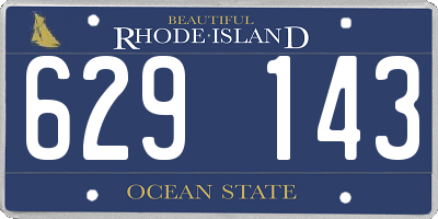 RI license plate 629143