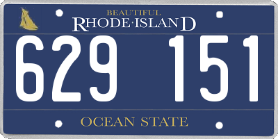 RI license plate 629151