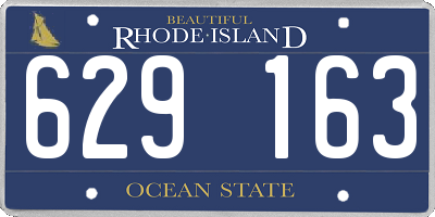 RI license plate 629163
