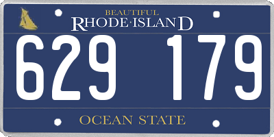 RI license plate 629179