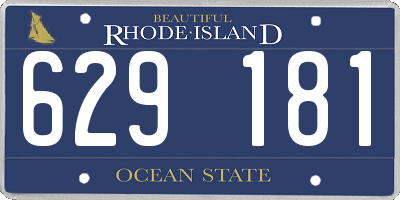RI license plate 629181