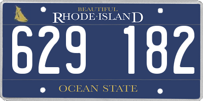 RI license plate 629182
