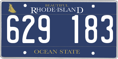 RI license plate 629183