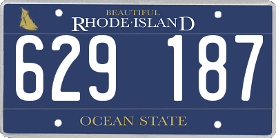 RI license plate 629187
