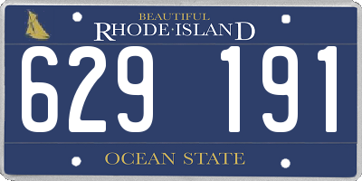 RI license plate 629191