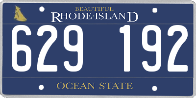 RI license plate 629192