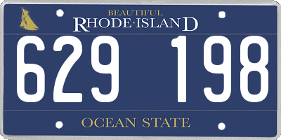 RI license plate 629198