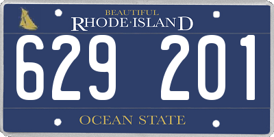 RI license plate 629201