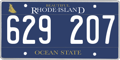 RI license plate 629207