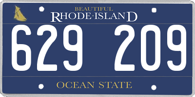RI license plate 629209