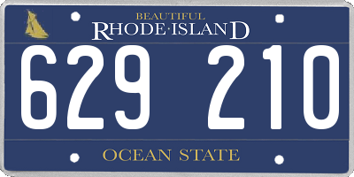 RI license plate 629210