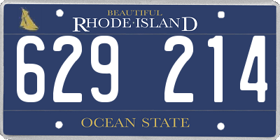 RI license plate 629214