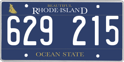 RI license plate 629215