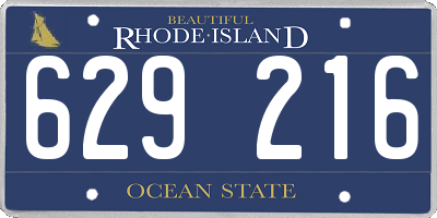 RI license plate 629216
