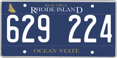 RI license plate 629224