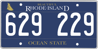 RI license plate 629229