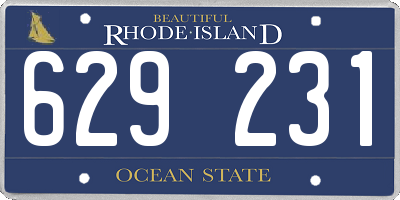 RI license plate 629231