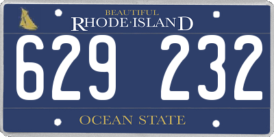 RI license plate 629232