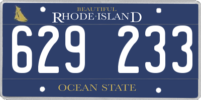 RI license plate 629233