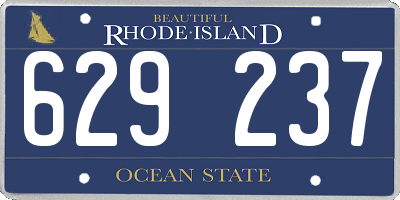 RI license plate 629237