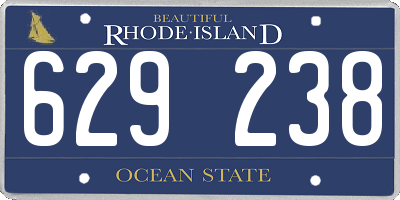 RI license plate 629238