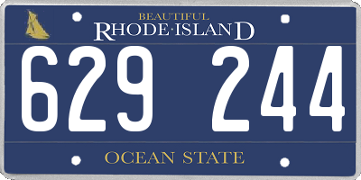 RI license plate 629244