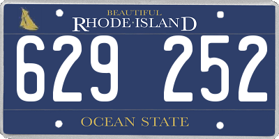 RI license plate 629252