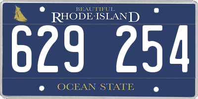 RI license plate 629254