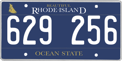 RI license plate 629256
