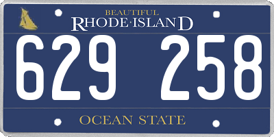 RI license plate 629258