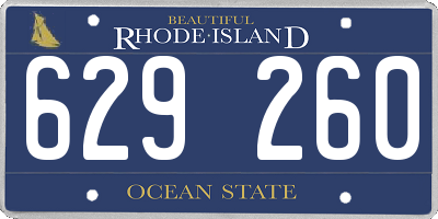 RI license plate 629260