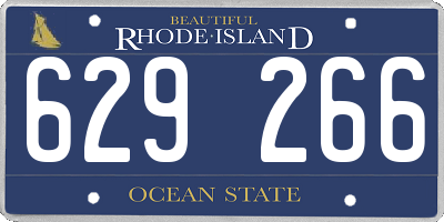 RI license plate 629266