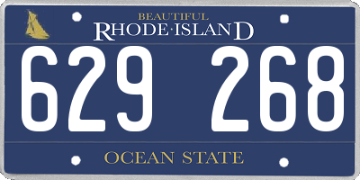 RI license plate 629268