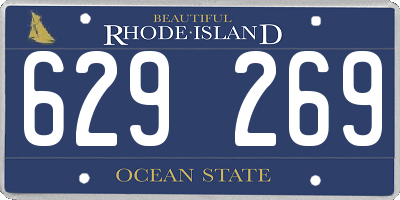 RI license plate 629269