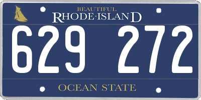 RI license plate 629272