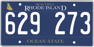 RI license plate 629273