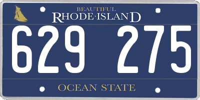 RI license plate 629275