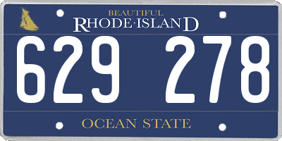 RI license plate 629278
