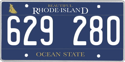 RI license plate 629280