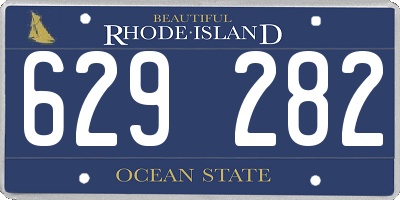 RI license plate 629282