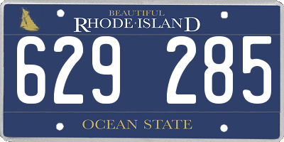 RI license plate 629285