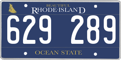 RI license plate 629289