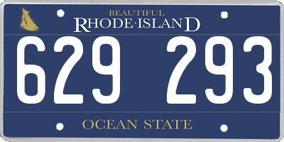 RI license plate 629293