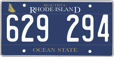 RI license plate 629294