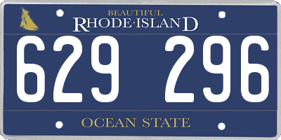 RI license plate 629296