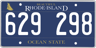 RI license plate 629298
